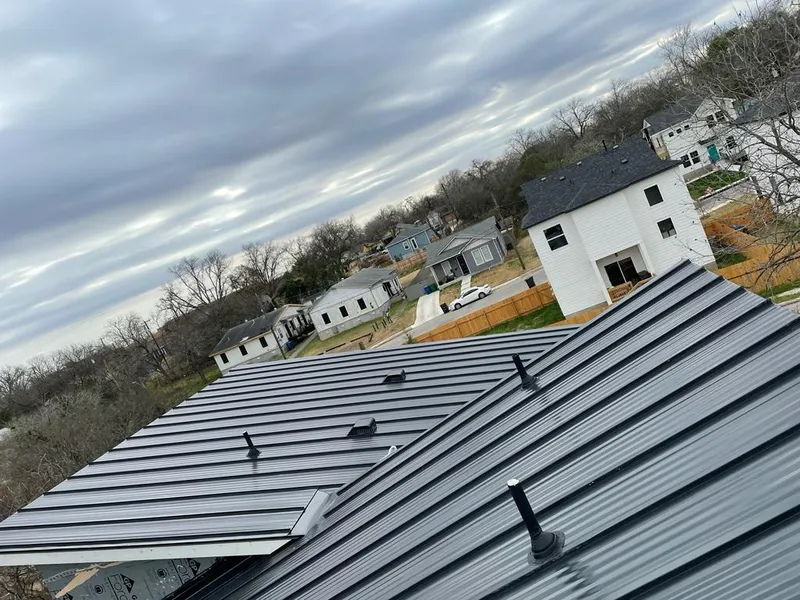 Standing seam metal roof panels with vents for Skylight Repair in Solebury